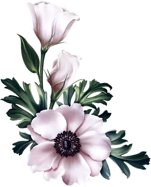 Elegant_ Pink_ Flowers_ Artwork.png PNG image