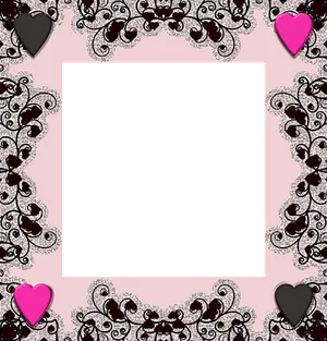 Elegant Pink Heart Frame