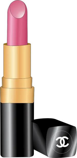Elegant Pink Lipstick Illustration