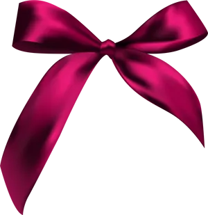 Elegant Pink Satin Bow PNG image
