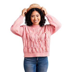 Elegant Pink Sweater PNG Rrv68