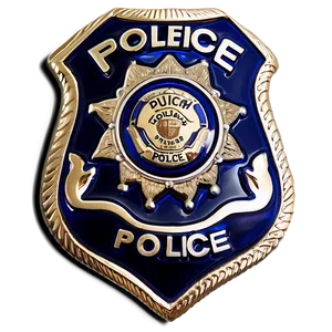 Elegant Police Badge PNG Mjo