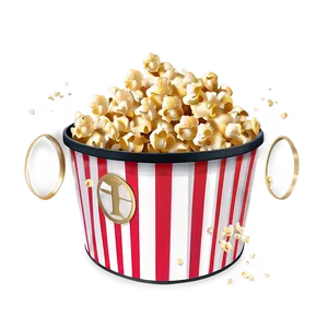 Elegant Popcorn Bucket For Events Png 06132024 PNG image