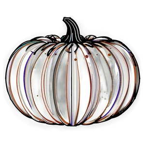 Elegant Pumpkin Outline Design Png 11 PNG image