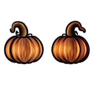 Elegant Pumpkin Outline Design Png 96 PNG image