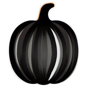 Elegant Pumpkin Silhouette PNG 32