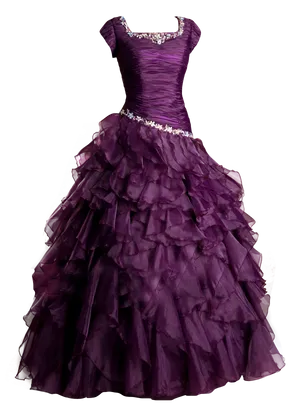 Elegant Purple Ball Gown