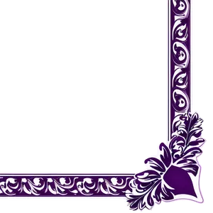 Elegant Purple Corner Border PNG 06262024 PNG