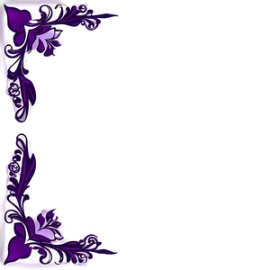 Elegant Purple Corner Border PNG 31 PNG