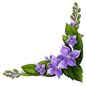 Elegant Purple Corner Border PNG 9 PNG