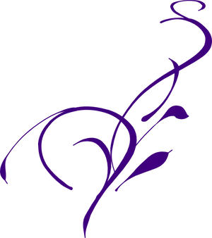 Elegant Purple Floral Corner Design PNG image