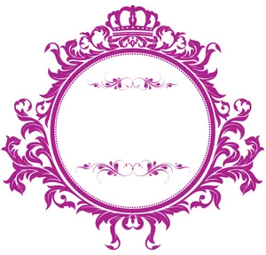 Elegant Purple Floral Frame PNG image