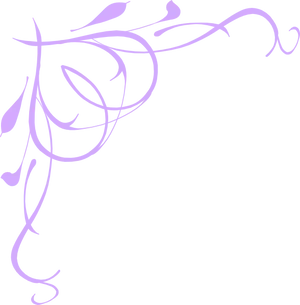 Elegant Purple Floral Wedding Border Design PNG image