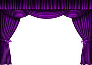 Elegant Purple Theater Curtains PNG image