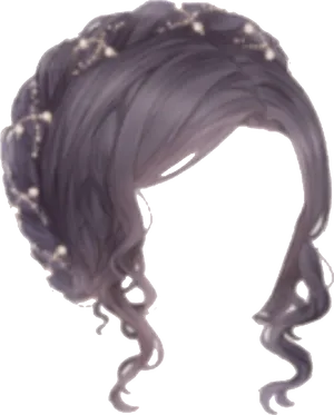 Elegant Purple Updowith Pearls