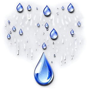 Elegant Rain Drop PNG 40