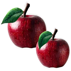 Elegant Red Apple PNG 06272024