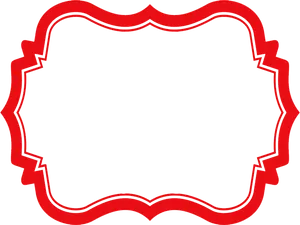 Elegant Red Black Frame PNG image