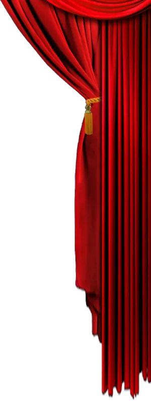 Elegant Red Curtain Reveal PNG image