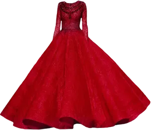 Elegant Red Evening Gown