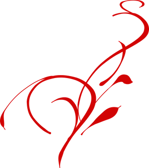 Elegant Red Flourish Graphic PNG image