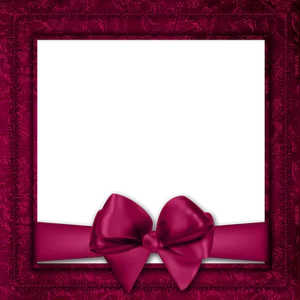 Elegant Red Framewith Bow PNG image