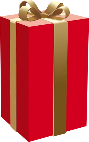 Elegant Red Gift Boxwith Golden Ribbon