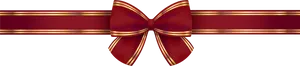 Elegant Red Gold Bow Design PNG image