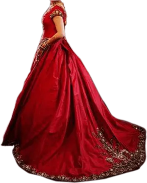 Elegant Red Lehenga Design PNG image