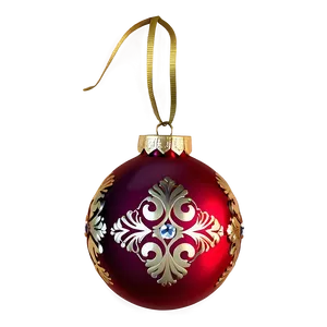 Elegant Red Ornament Png 06212024 PNG image