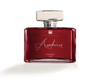 Elegant Red Perfume Bottle PNG image