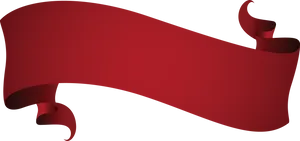 Elegant Red Ribbon Banner PNG image