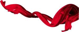 Elegant Red Ribbon Wave PNG image