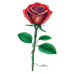 Elegant Red Rose PNG Jwx54