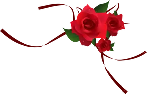 Elegant Red Roses Transparent Background PNG image