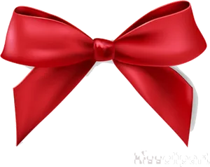 Elegant Red Satin Bow