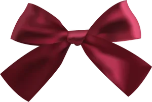 Elegant Red Satin Bow PNG image