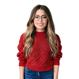 Elegant Red Sweater Png 06292024 PNG image