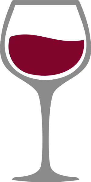 Elegant Red Wine Glass Silhouette PNG image