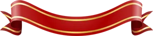 Elegant Redand Gold Banner PNG