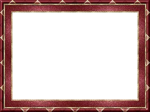 Elegant Redand Gold Frame