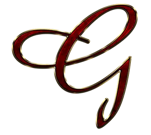 Elegant Redand Gold Letter G