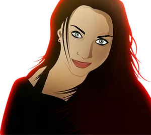 Elegant Redhead Vector Portrait