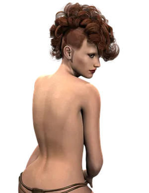 Elegant Redhead3 D Model