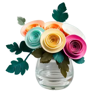 Elegant Rolled Flower Centerpiece Png 06282024 PNG image