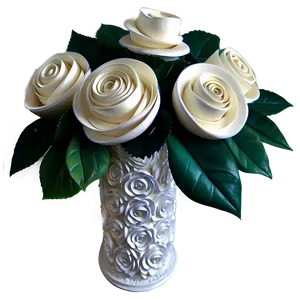 Elegant Rolled Flower Centerpiece Png Clf81 PNG image