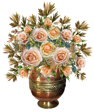 Elegant Rose Arrangementin Vase PNG image