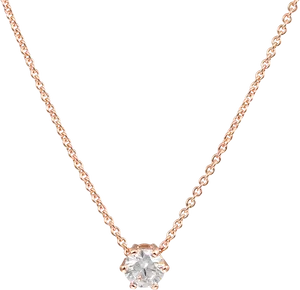 Elegant Rose Gold Diamond Necklace PNG