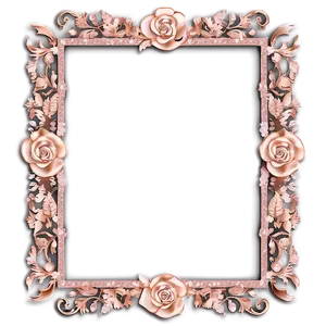 Elegant Rose Gold Glitter Frame Png 06252024 PNG image