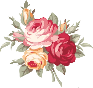 Elegant Rose Vector Illustration PNG image
